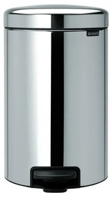 Pattumiera New Icon BRABANTIA a pedale grigio inox 20 L
