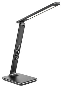 Solight WO45-B - Lampada LED da tavolo con display LED/9W/230V nero