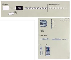 Paulmann 70587 - Striscia LED RGB/20W Dimmerabile MAXLED 1,5m 230V + tc