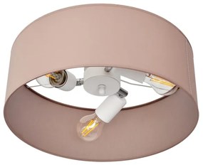 Lampadario a sospensione con supporto rigido ALBA 3xE27/15W/230V rosa