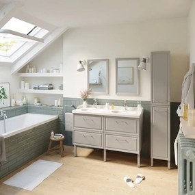 Colonna per mobile bagno Charm SENSEA 2 ante P 35 x L 30 x H 187.5 cm Grigio serigrafato MDF