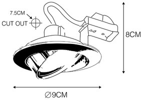 Faretto da incasso smart orientabile rame con Wifi GU10 - Cisco