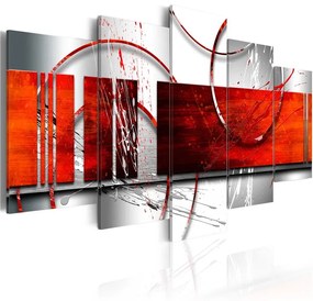 Quadro Enfasi  tema rosso  Colore Nero, Dimensioni e Misure 100x50