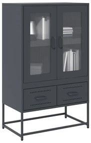 Credenza Antracite 68x39x111,5 Cm Acciaio /