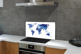 Pannello rivestimento cucina Mappa blu 100x50 cm