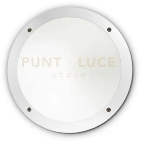 Polar-1-ap1 round applique ip66 1 luce attacco e27 30x30cm bianco
