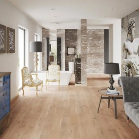 Parquet multistrato intenso XXL in rovere spazzolato family 1.58 m²