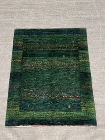 Loribaft Tappeto 80x70 Verde (Iran) Annodato A Mano