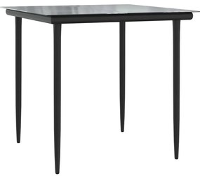 Set da pranzo da giardino 5pz con cuscini in polyrattan marrone