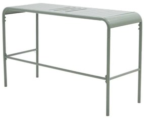 Tavolo da pranzo per giardino Cafe struttura e superficie in Acciaio verde per 4 persone 120x45cm