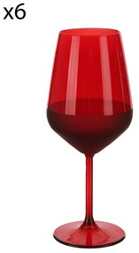 Calice vino 490 ml vetro rosso Blaze