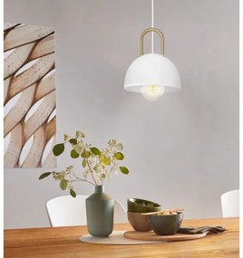 Eglo 99695 - Lampadario su corda CALMANERA 1xE27/40W/230V bianco