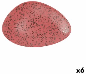 Piatto Piano Ariane Oxide Triangolare Ceramica Rosso (Ø 29 cm) (6 Unità)