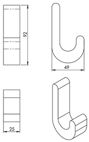 Gedy - SET 2x Gancio a muro HIMALAYA bambù