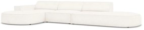 Divano angolare beige in tessuto bouclé (angolo sinistro) Jodie - Micadoni Home