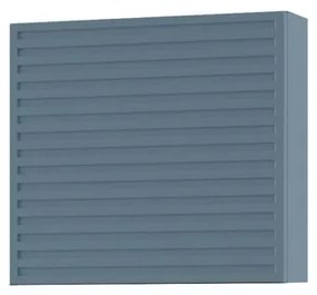 Pensile bagno Pixel laccato opaco indaco, 1 anta apertura da sinistra P 17 x L 40 x H 40 cm