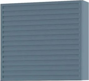 Pensile bagno Pixel Stripes laccato opaco indaco, 1 anta apertura da sinistra P 17 x L 40 x H 40 cm