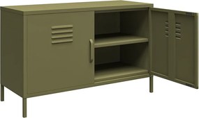 Cassettiera bassa in metallo verde 98x63 cm Bradford - Støraa