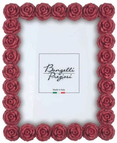 Bongelli preziosi portafoto cornice con rose Collezione Rose design ROSSO