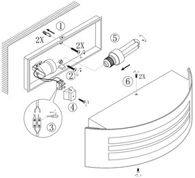 Applique Nera E27 IP54 da Esterno Antiabbagliamento - Serie SHELL