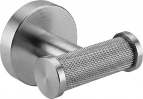 Gancio doppio da parete Modern 6612 in nickel spazzolato – 6,5x7x5 cm