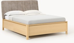 Letto in legno con testiera imbottita e cassetti Santiago