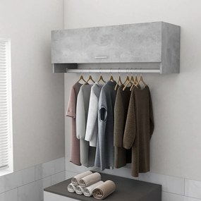 Armadio Grigio Cemento 100x32,5x35 Cm İn Legno Multistrato /