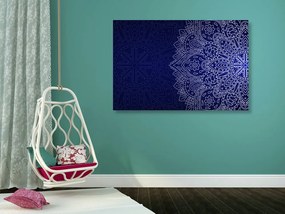 Quadro su tela – Ornamento blu scuro