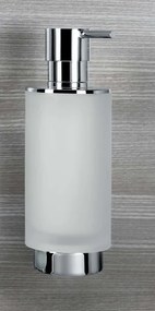 Colombo design Nordic B9323 Dispenser sapone liquido a Parete in Vetro Acidato Naturale cromo