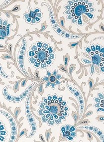 Nina Campbell Carta da parati Bavilles - Blue/ Taupe
