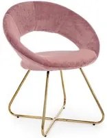 Poltrona di design moderno Oro Velluto Rosa (2 Pezzi) - VANITY