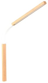 Lampada da tavolo dimmerabile a LED in colore bianco e naturale con paralume in legno (altezza 73,5 cm) Norris - Trio