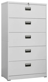 Armadio Classificatore Grigio Chiaro 90x46x164 Cm İn Acciaio /