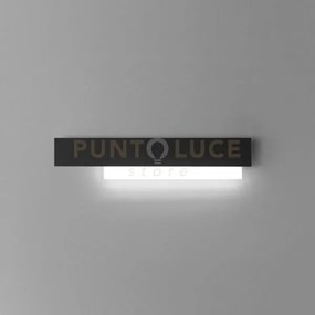 Doha a/g - applique nero a led 3000k 2100lm 25w alluminio e metacri...