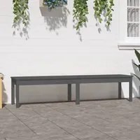 Panca Giardino 2 Posti Grigia 203,5x44x45cm Legno Massello Pino 824020