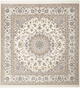 Nain Tappeto persiano 210 x 210 Beige (Iran) Annodato A Mano