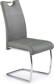 Sedia K211 ecopelle grigia