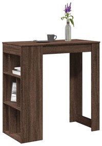 Tavolo Bar Con Rastrelliera Marrone 102x50x103,5 Cm Multistrato /