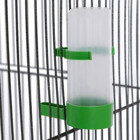 Gabbia per uccelli in acciaio con tetto 66x66x155 cm