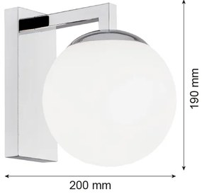 Argon 3735 - Lampada da parete ASPEN 1xE27/15W/230V cromo lucido