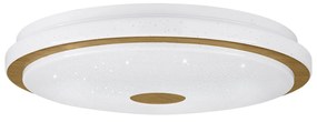 Plafoniera Moderna Lanciano 1 Acciaio Bianco Luce Led Integrato 24W