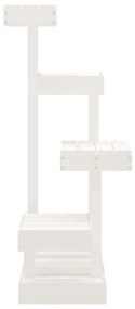 Albero per gatti bianco 45,5x49x103cm in legno massello di pino