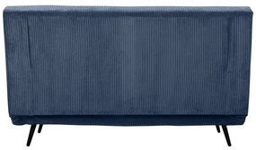 Divano letto in velluto a coste blu 140 cm Mallory - Støraa