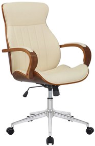 Sedia Ufficio Melilla İn Ecopelle: Stile, Comfort E Funzionalità / Walnuss/creme