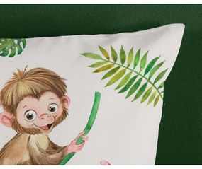 Set copripiumino e federa da bambini verde/beige in cotone per letto singolo 140x200 cm Play – Good Morning