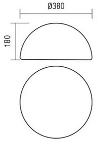 Redo 90167 - Lampada da esterno BLOB 1xE27/23W/230V Ø 38 cm IP65 bianca