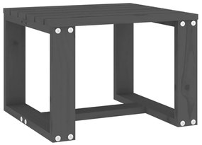 Tavolino da giardino grigio 40x38x28,5 cm legno massello pino