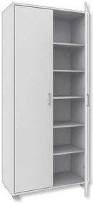 Mobile Scarpiera Alta Mars4 con 6 Piani in Rovere Nordico e Bianco Alpes o Rovere, Bianco Alpes
