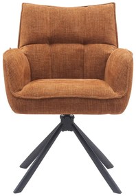 Set di sedie da pranzo arancione in imbottito 2 pz Marilla – Unique Furniture