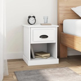 Comodino Bianco 39x39x47,5 Cm İn Legno Multistrato /